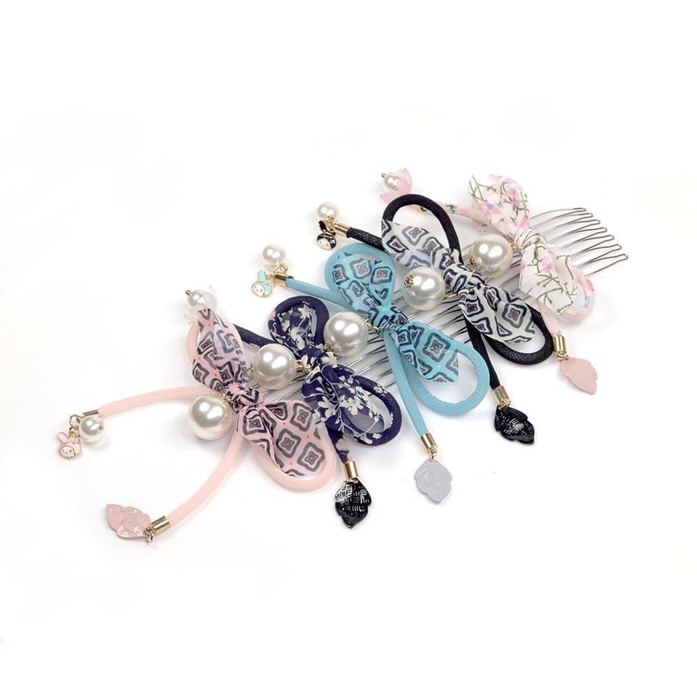 [韓國設計師款]雪紡蝴蝶結纏繞軟管繩可愛短髮叉 5色 CC19044