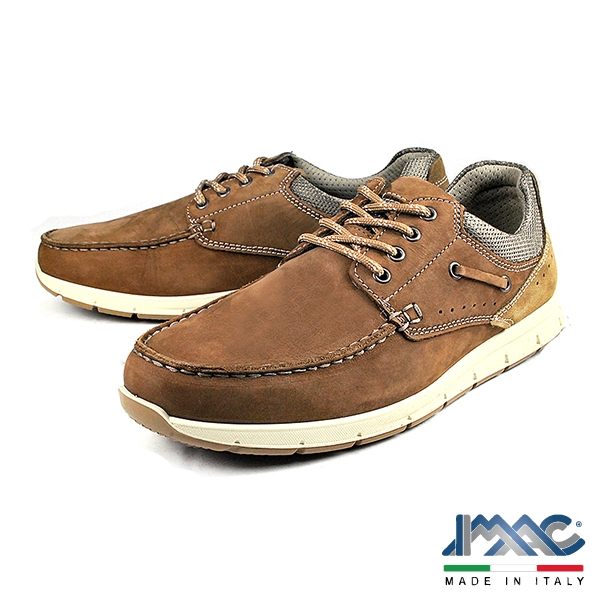 【IMAC】義大利牛皮綁帶氣墊休閒鞋 卡其(70700-KA)