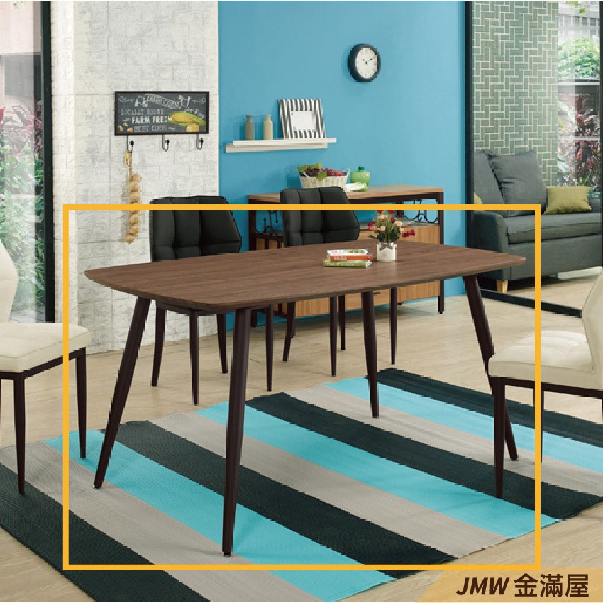 【商品特色】現代設計感深受大眾族群喜愛 【商品規格】寬150x深90x高75(公分) 材質:1.桌面採高級耐磨 MDF+ 防鏽烤漆黑鐵腳打造是否需要組裝:否#工業風 #餐桌 #工作桌 #質感桌子 #大