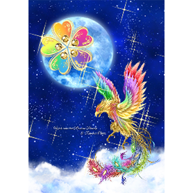 全運気上昇★虹色鳳凰＆虹色クローバー✩