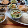 グリーンカレーのランチセット - 実際訪問したユーザーが直接撮影して投稿した七条御所ノ内本町タイ料理キンカーオの写真のメニュー情報