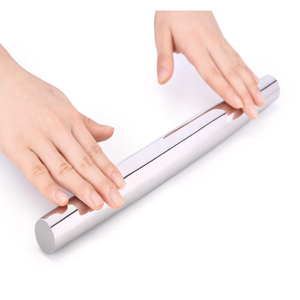 PUSH!廚房用品304不鏽鋼桿麵棍麵杖麵粉棍桿餃子皮桿麵棒D180