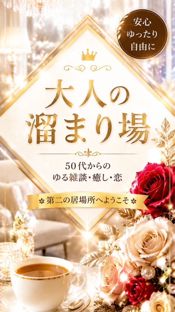 🌹50代60代🌹ゆるく恋も雑談も楽しむ大人の集い🌹 🌟ときめきと笑いのゆる部活🌟