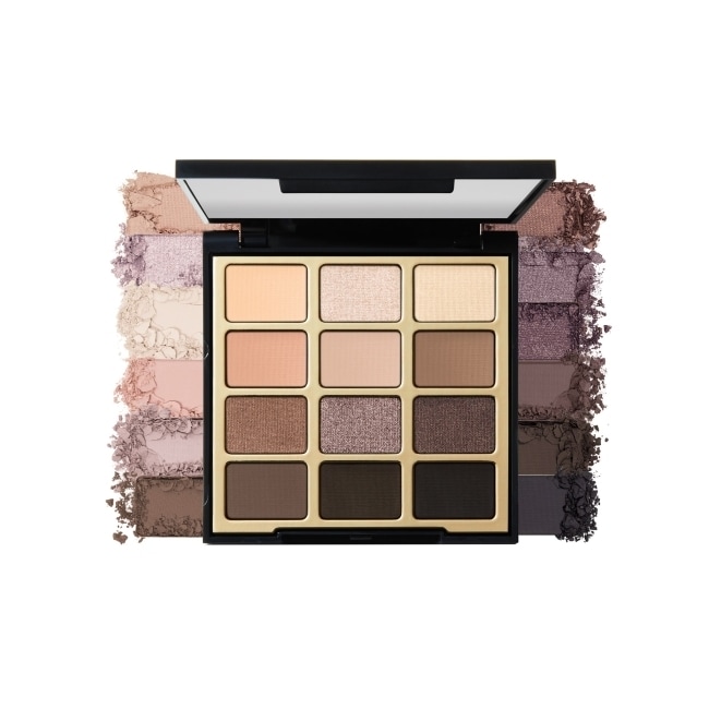 This 12-pan palette features pure pigment velvety mattes and intense shimmery metallics giving you a