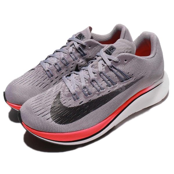 【六折特賣】Nike 慢跑鞋 Wmns Zoom Fly 灰 粉紅 輕量透氣 賽跑專用 女鞋 運動鞋【PUMP306】 897821-516