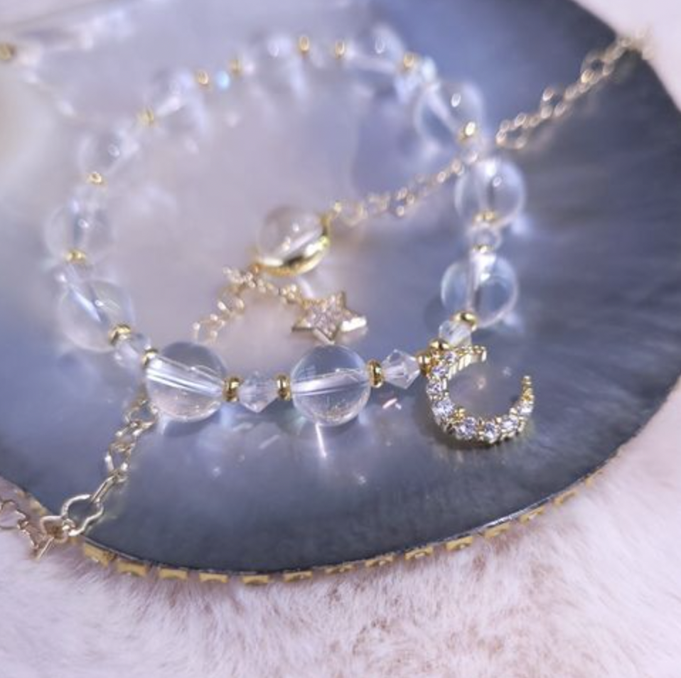 星月白水晶寶石手鏈