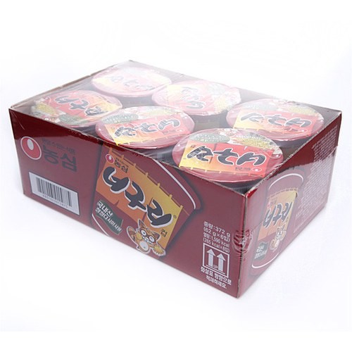 [韓國直送][農心] 浣熊泡麵 杯 (62g6入)