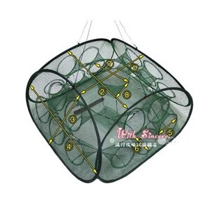 自動折疊手拋網漁網捕魚網捕魚籠蝦籠龍蝦黃鱔泥鰍螃蟹籠抓魚工具