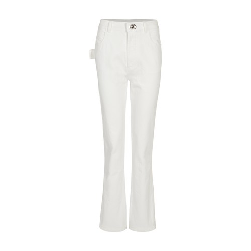 Bottega Veneta plays with proportions by adopting a sophisticated style for these denim pants. A hig