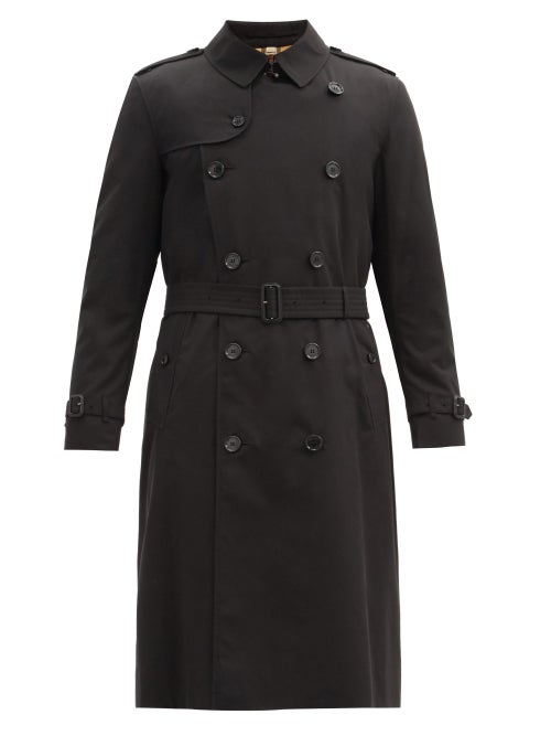 Burberry - Burberry's black Kensington trench coat is crafted in the UK from cotton gabardine, the l
