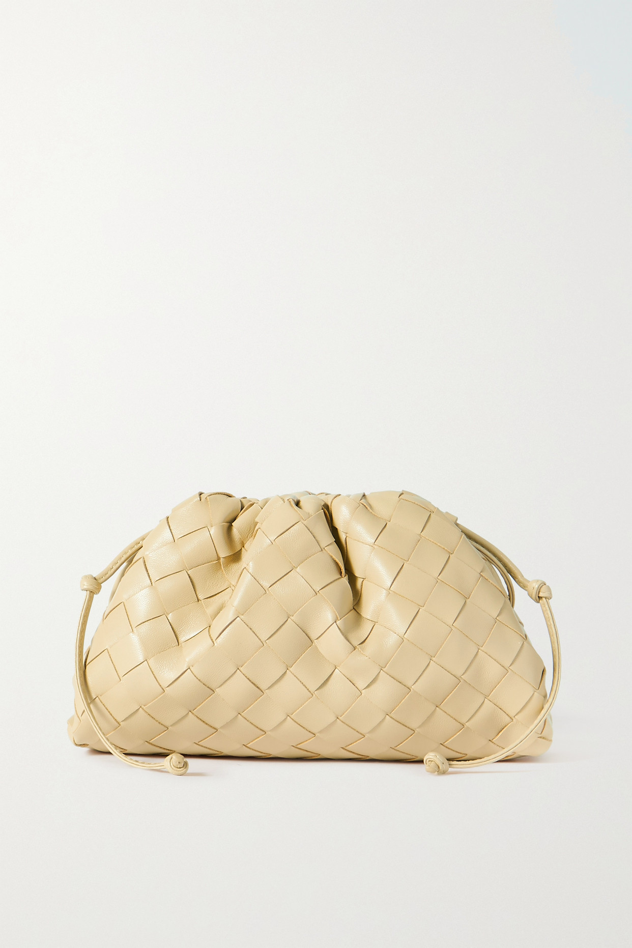 Bottega Veneta - The Pouch Small Intrecciato Leather Clutch - Beige - one size