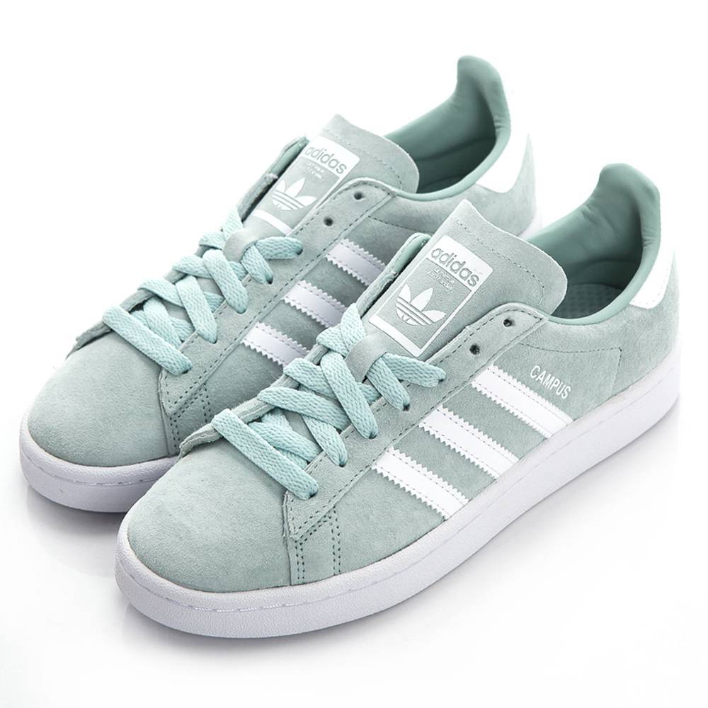 創意的美式調性 鞋身採用麂皮皮革，柔軟舒適質感兼具 簡約配色，輕鬆穿搭任一風格 質感與個性兼具的品味之作 #ADIDAS #CAMPUS #經典款 #百搭 #休閒鞋 #男女款 #薄荷綠 #麂皮