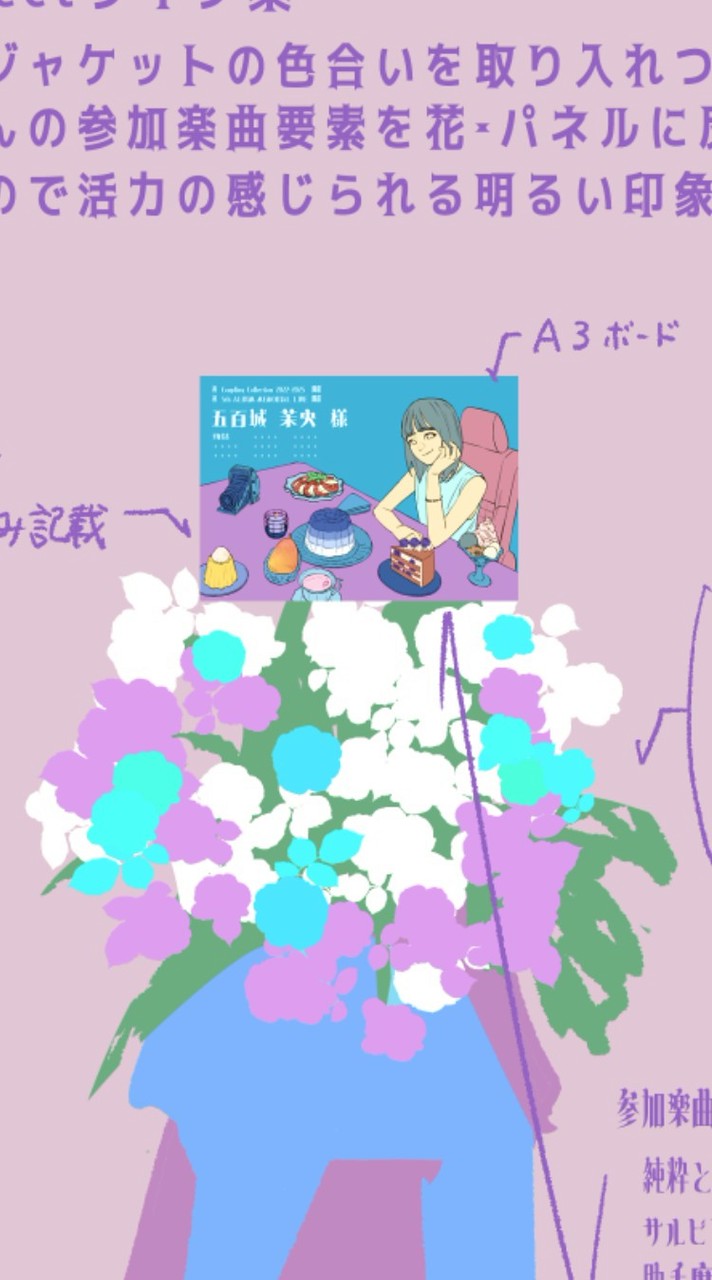 アルバムライブ祝花 五百城茉央 宛