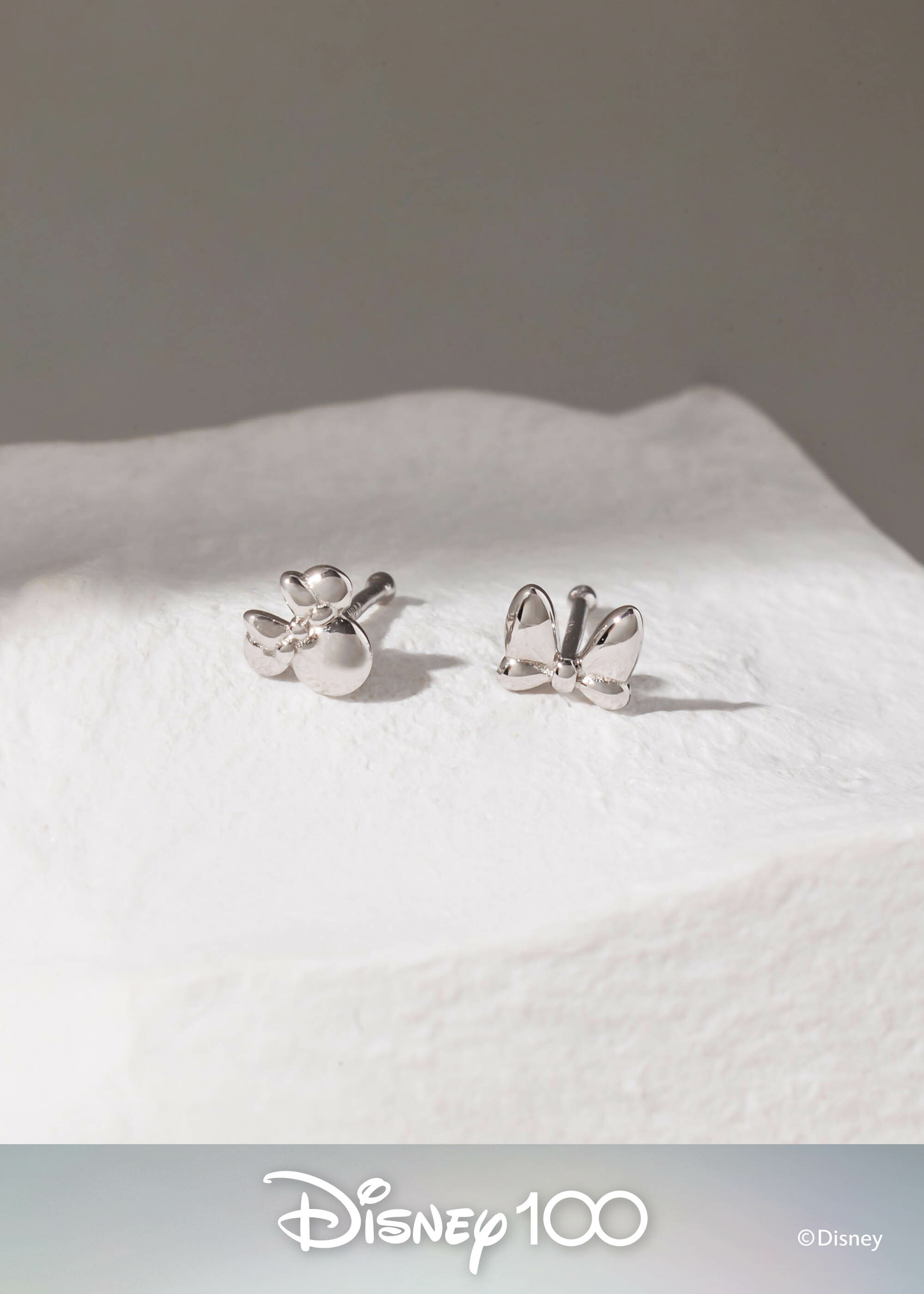 Disney 100th｜米妮養耳棒・純銀耳環