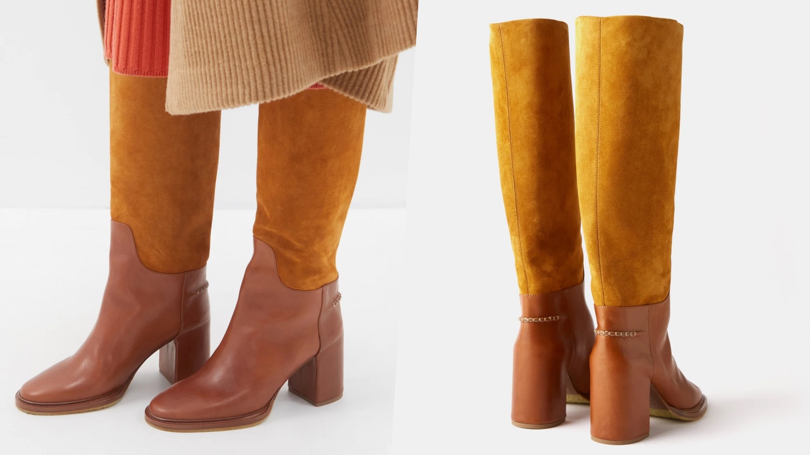 CHLOÉ Edith 75 leather knee-high boots