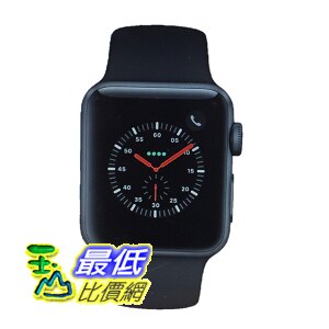 [COSCO代購] 促銷至8月19日 W121588 Apple Watch Series 3 (GPS + 行動網路) 38 公釐太空灰色鋁金屬錶殼搭配黑色運動型錶帶