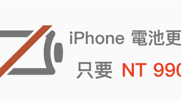 德誼數位推出 iPhone 電池更換僅需半價 NT$990 優惠活動，時間到 1/31 止