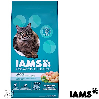 IAMS 愛慕思 健康優活 雞肉+火雞 室內成貓糧 7磅