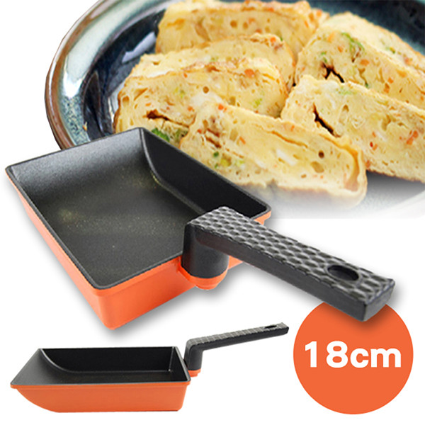 採用韓國鍋面技術製作而成 導熱均勻分佈鍋面加熱速度快 尺寸小外出攜帶方便不佔空間 不沾不黏鍋完整封存食物原味減少油脂吸收 一體成型無接縫式設計不藏汙納垢輕鬆清洗 可以調理出日本最受歡迎日子燒外還可以煎