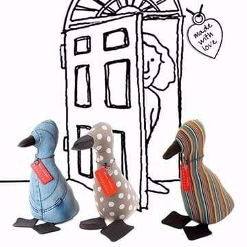 Monica Richards London 動物造型門擋 - 鴨子 b.灰色圓點