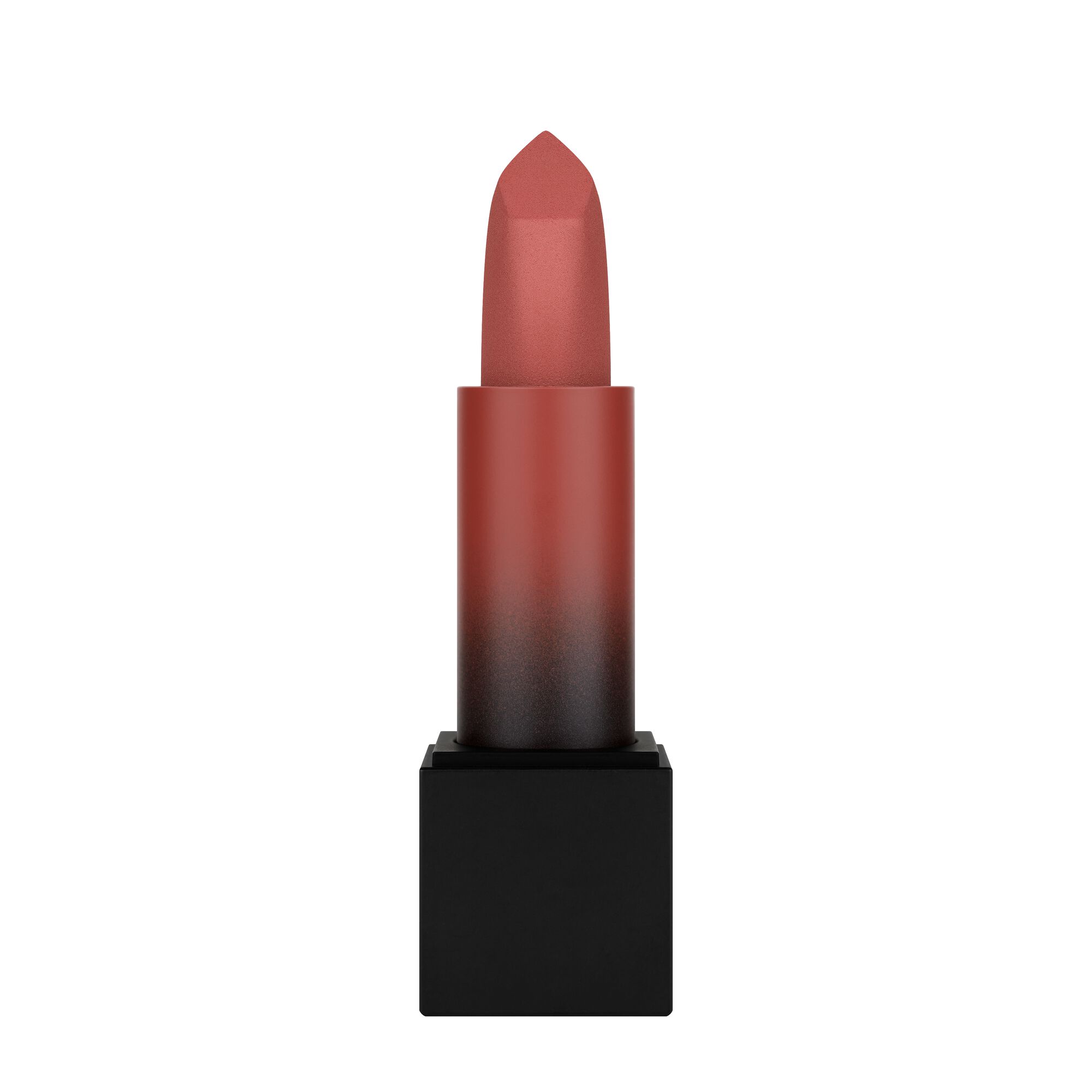 Huda Beauty's highly pigmented matte lipstick with unparalleled colour payoff, for unexpected comfor