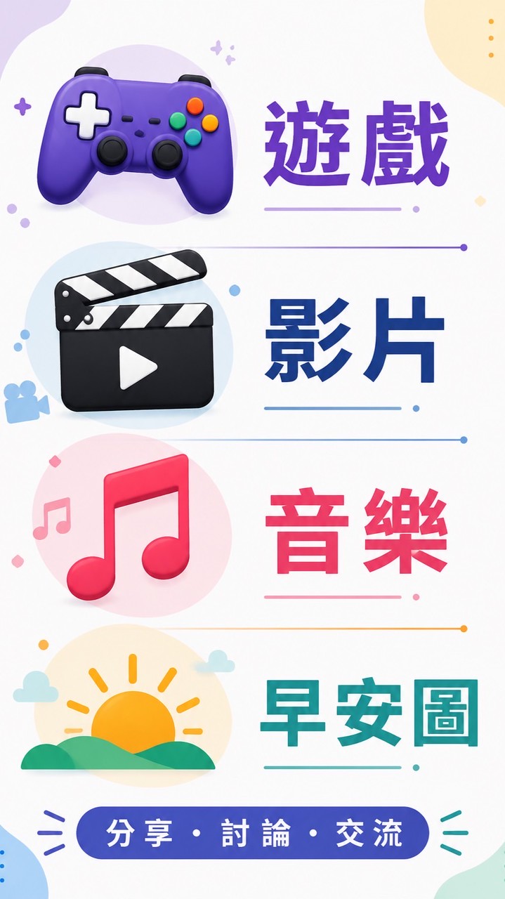 遊戲/影片/音樂/早安圖（各種類型） 討論 分享 交流