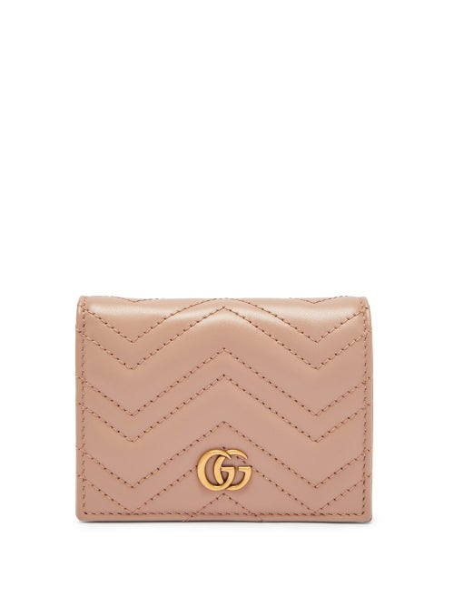 Gucci - GG Marmont Bi-fold Quilted-leather Cardholder - Womens - Nude