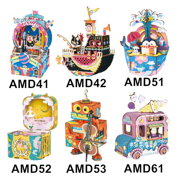 Robotime 木製音樂盒 八音盒 模型玩具 手作 裝飾品 立體拼圖