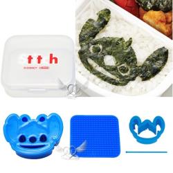 ◎史迪奇料理壓模模型模具|◎送人自用都很適宜喔！|◎日本進口可愛又實用喔~商品名稱:史迪奇海苔火腿起司蛋皮壓模模型模具附收納盒124129【卡通小物】品牌國家:台灣種類:模具類型:壽司模主要材質:塑膠