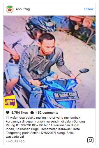 Pelaku Perampokan dan Penembakan Mahasiswi di Tangerang Terekam CCTV