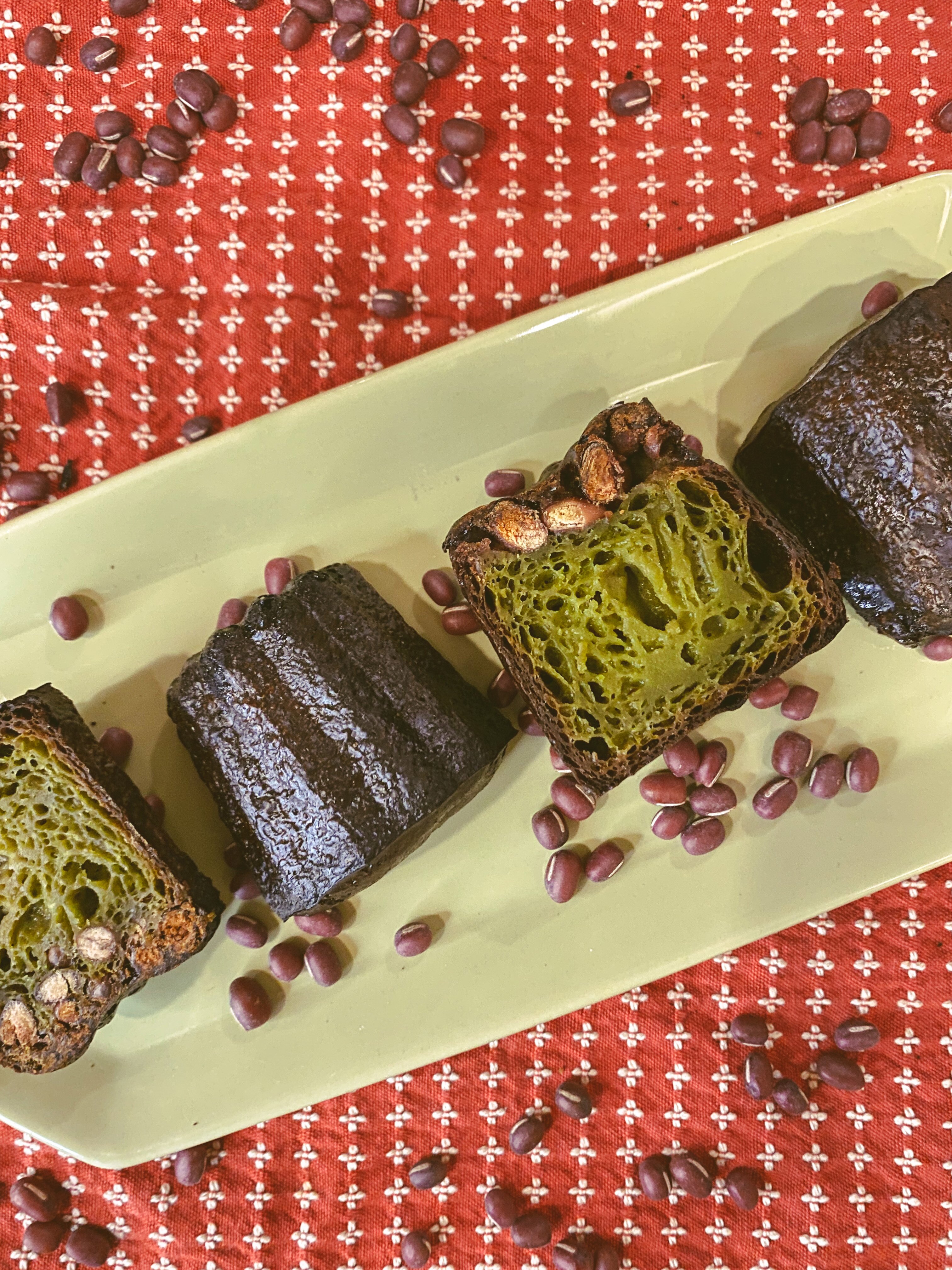 「彩玥手作」日式抹茶紅豆可麗露 4入