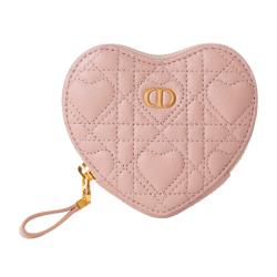 【DIOR】迪奧 CARO Cannage 藤格紋圖案小羊皮 心形鏈帶迷你小包 可肩背/斜背/腰包 S5097UNID_80PU