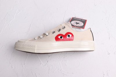 converse all star 1970 cdg 米白 膠底 低筒 愛心 川久保玲 帆布鞋 男女鞋