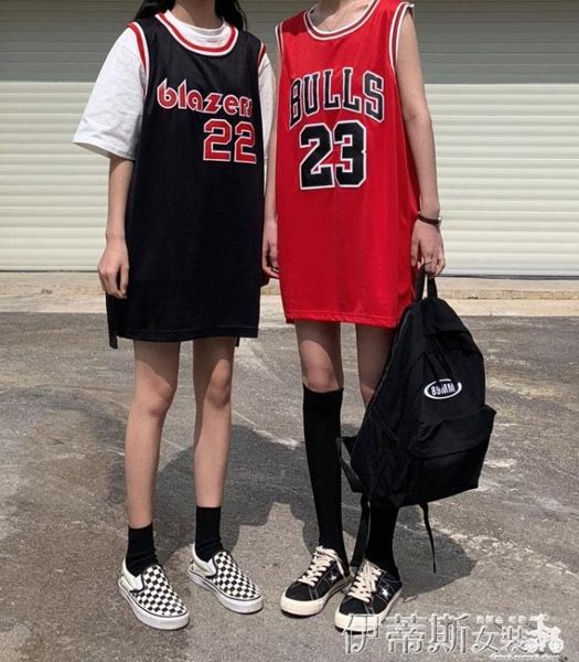 球衣球衣女寬鬆外穿無袖t恤女學生韓版籃球服bf風酷泫雅背心上衣潮 伊蒂斯女裝