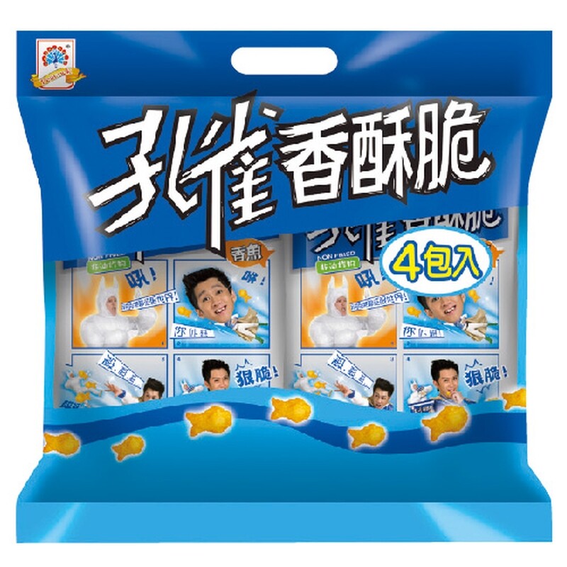 ＜普渡特賣＞孔雀香酥脆香魚口味(4入/袋)*6袋