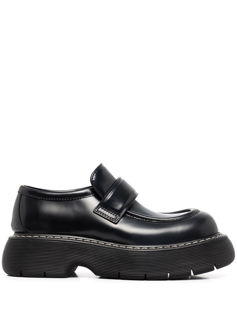 Bottega Veneta - Swell 50mm loafers - women - Leather/Leather/Rubber - 37.5 - Black