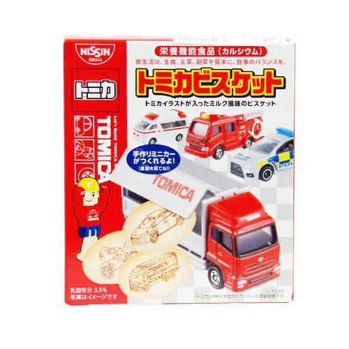 日本 日清食品 TOMICA 汽車餅乾(小汽車模型! 隨機出貨)★愛兒麗婦幼用品★