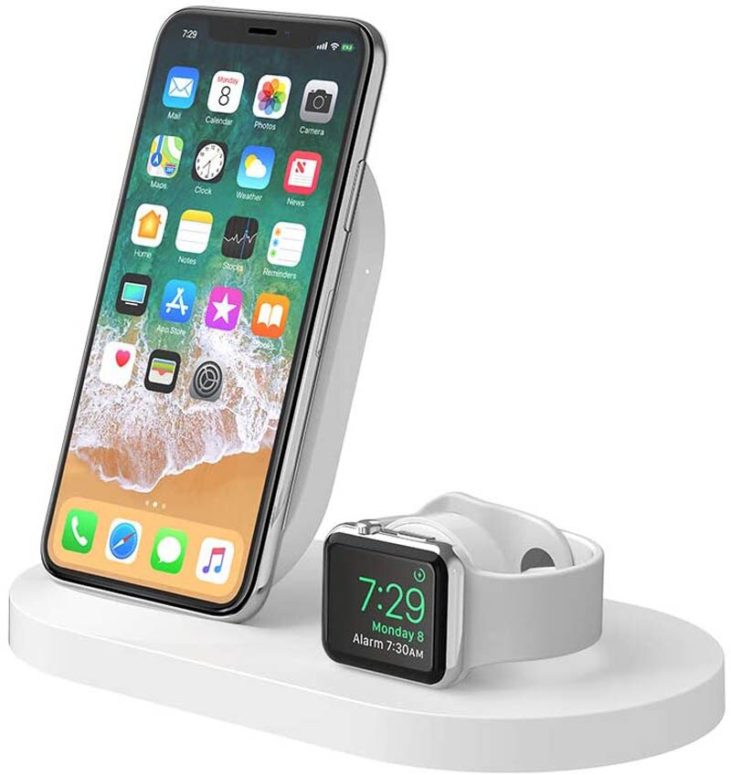 [9美國直購] 充電座 Belkin F8J235ttWHT Boost Up Wireless Charging Dock (Apple Charging Station for Iphone + 