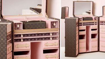 尖叫吧！LV粉紅化妝行李箱，史上最夢幻梳妝台！是每個美妝迷的夢幻憧憬啊～