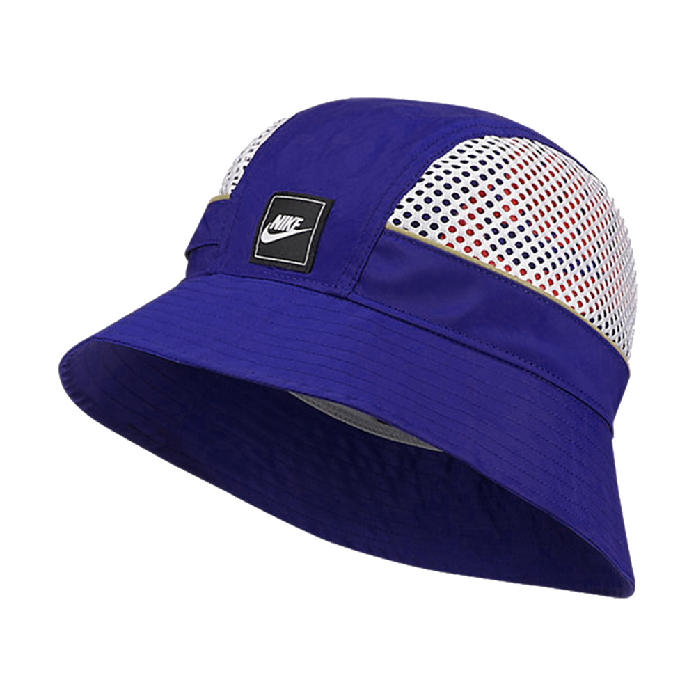 NIKE 漁夫帽 Sportswear Mesh 防曬 遮陽 反光設計 街頭穿搭 藍 白 銀 [BV3363-470]