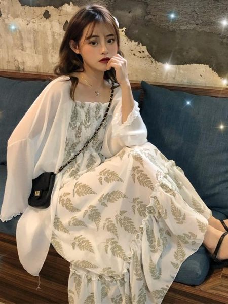 夏季新款收腰碎花吊帶裙超仙雪紡洋裝學生氣質仙女裙子 夢想生活家