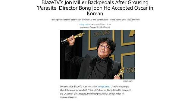 「毀了美國」？美主持人疑酸奉俊昊　大咖男星留言開砲