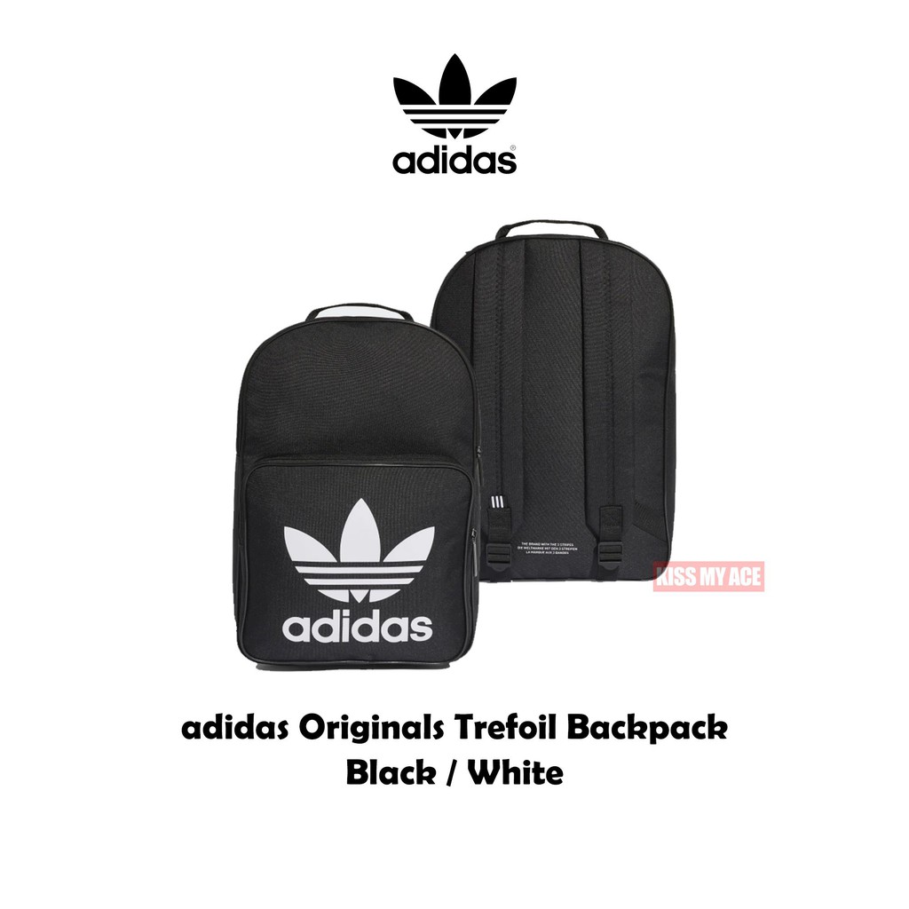 Adidas Originals 愛迪達 三葉草 大LOGO 筆電包 後背包 黑 現貨 BK6723 DJ2170