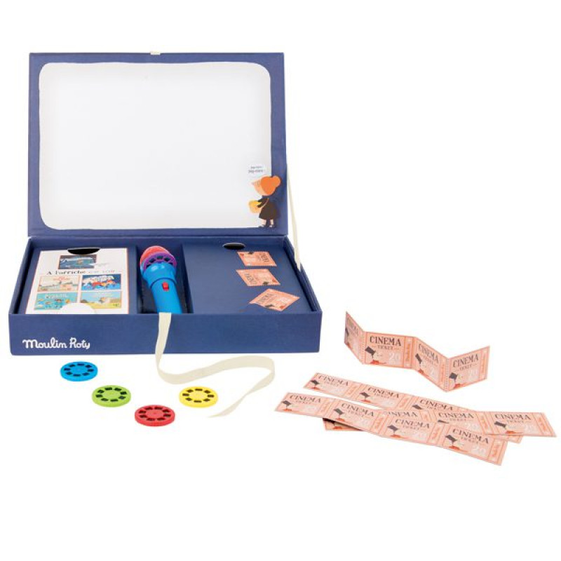 產品介紹 它是一個手電筒？不，這是一個“故事書手電筒！”這個小燈配備了五種不同的主題投影片。當投影到牆上，都能講述出一個豐富多彩的故事，鼓勵孩子想像力的發展。搭配的包裝盒上面還有可以投影的小螢幕，另外