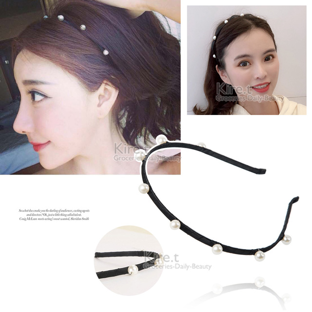 髮飾 髮箍 頭箍 頭帶 髮帶藏匿在髮間，甜美有氣質獨特設計百搭珍珠造型氣質優雅簡約風贈質感珍珠鏤空髮夾仙氣迷人閃爍優雅
