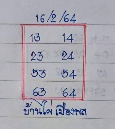 ผลการค้นหารูปภาพสำหรับ หวยบ้านไผ่เมืองพล 16/2/64
