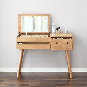 翻蓋妝鏡   簡約大方   優質橡木