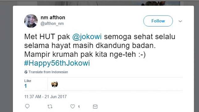 Kocak! Cuitan Netizen soal Ultah Jokowi