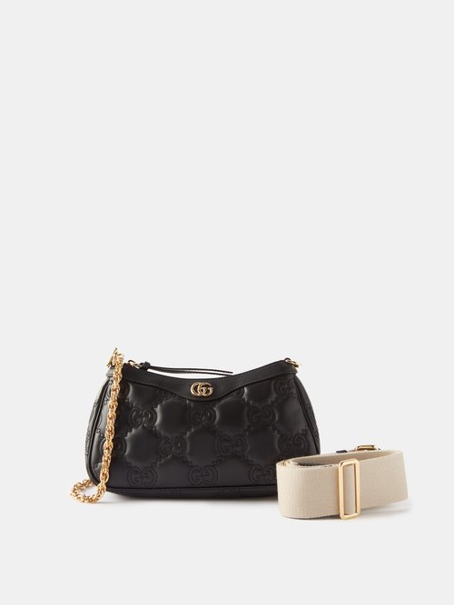 Gucci - GG Matelassé-leather Shoulder Bag - Womens - Black