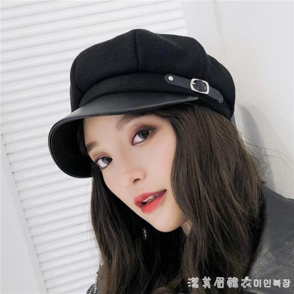 貝雷帽子女韓版潮秋冬天小香風八角帽百搭英倫復古日系網紅蓓蕾帽